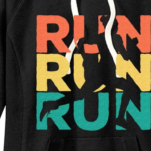 Retro Vintage Running Gift For Runners Women's Fleece Hoodie