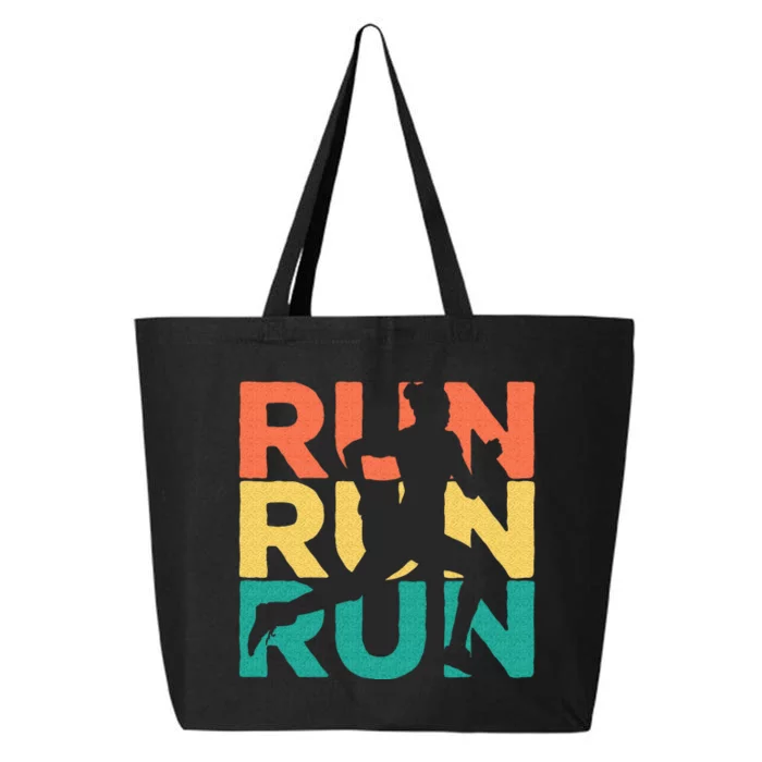 Retro Vintage Running Gift For Runners 25L Jumbo Tote