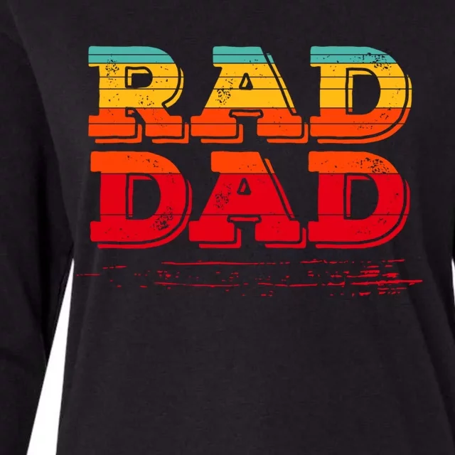 Retro Vintage Rad Dad Gift Womens Cotton Relaxed Long Sleeve T-Shirt