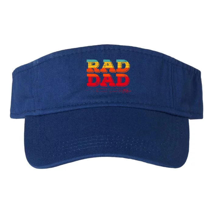 Retro Vintage Rad Dad Gift Valucap Bio-Washed Visor