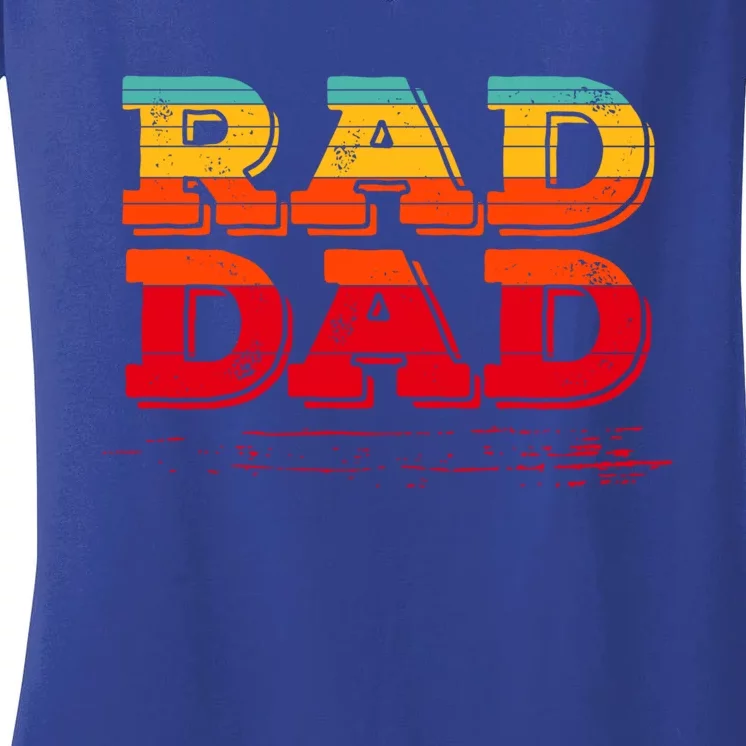 Retro Vintage Rad Dad Gift Women's V-Neck T-Shirt