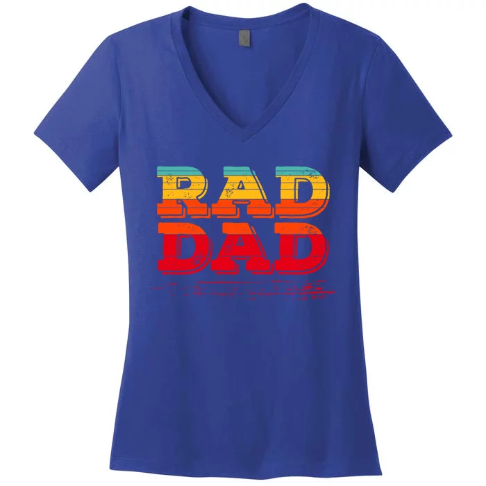 Retro Vintage Rad Dad Gift Women's V-Neck T-Shirt