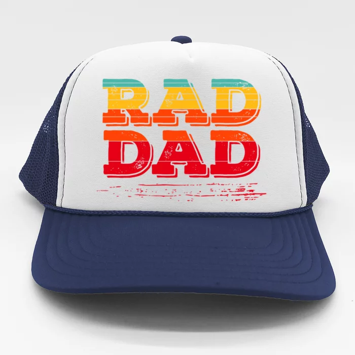 Retro Vintage Rad Dad Gift Trucker Hat