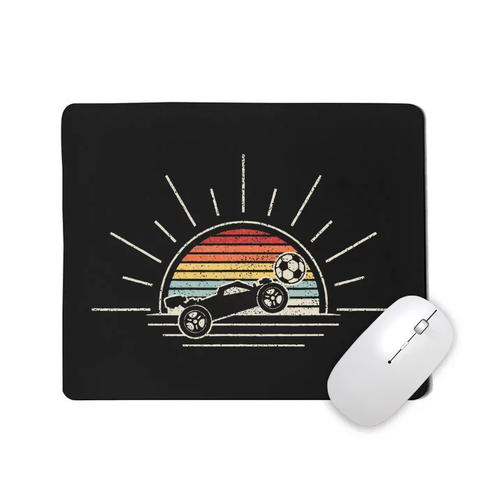 Retro Vintage Rocket Soccer Car Mousepad