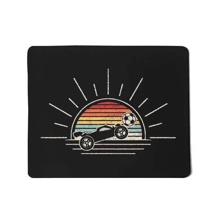 Retro Vintage Rocket Soccer Car Mousepad