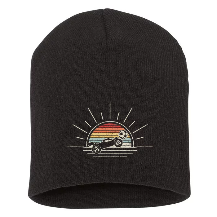 Retro Vintage Rocket Soccer Car Short Acrylic Beanie