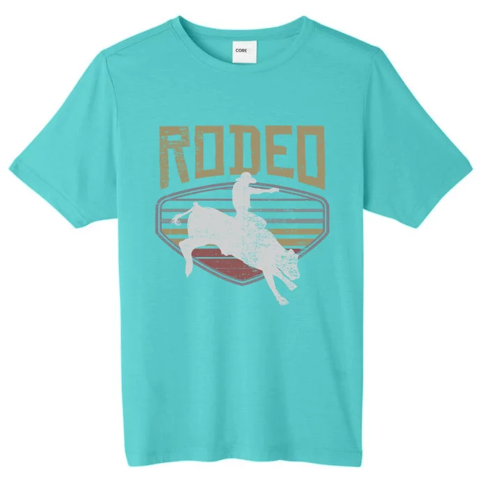 Rodeo Vintage Retro Style Bull Riding Gift ChromaSoft Performance T-Shirt