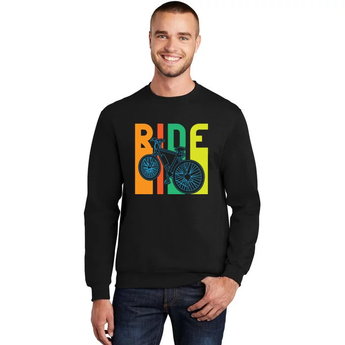 Ride Vintage Retro Biker Lover Gift Road Cyling Sweatshirt