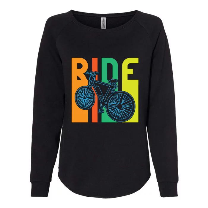 Ride Vintage Retro Biker Lover Gift Road Cyling Womens California Wash Sweatshirt