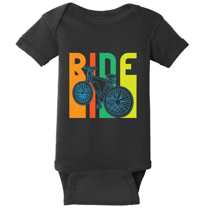 Ride Vintage Retro Biker Lover Gift Road Cyling Baby Bodysuit