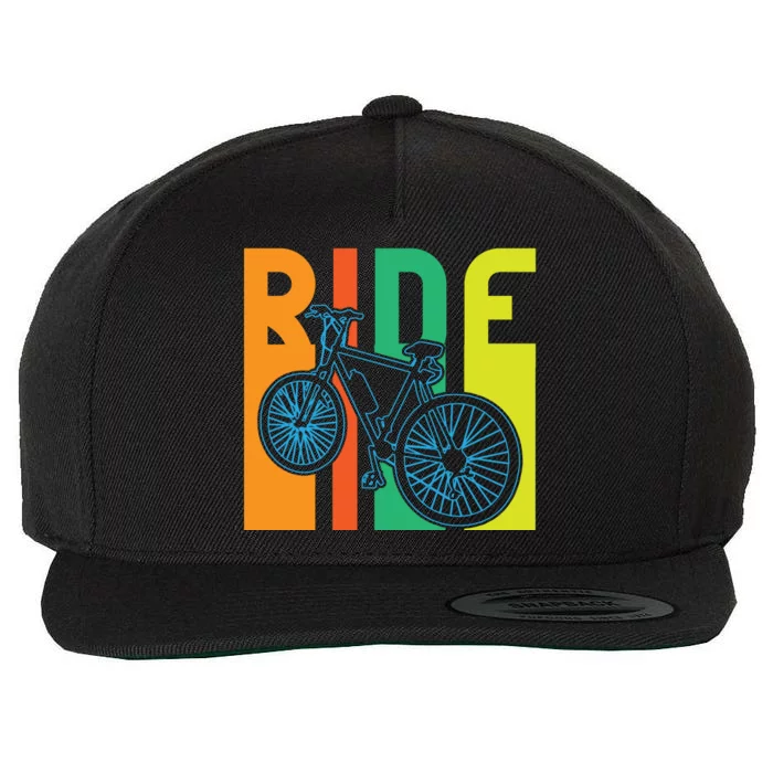 Ride Vintage Retro Biker Lover Gift Road Cyling Wool Snapback Cap