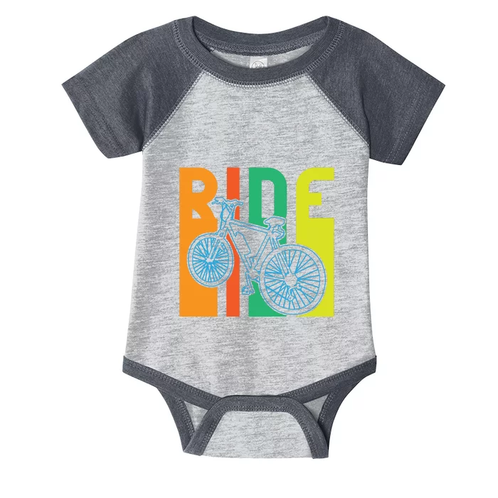 Ride Vintage Retro Biker Lover Gift Road Cyling Infant Baby Jersey Bodysuit