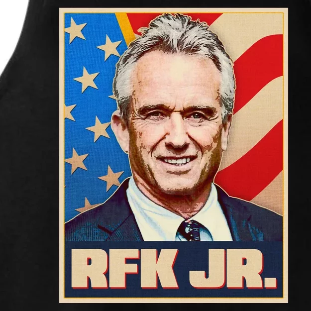 Retro Vintage RFK Jr. Election Poster Robert F. Kennedy Jr. Ladies Tri-Blend Wicking Tank