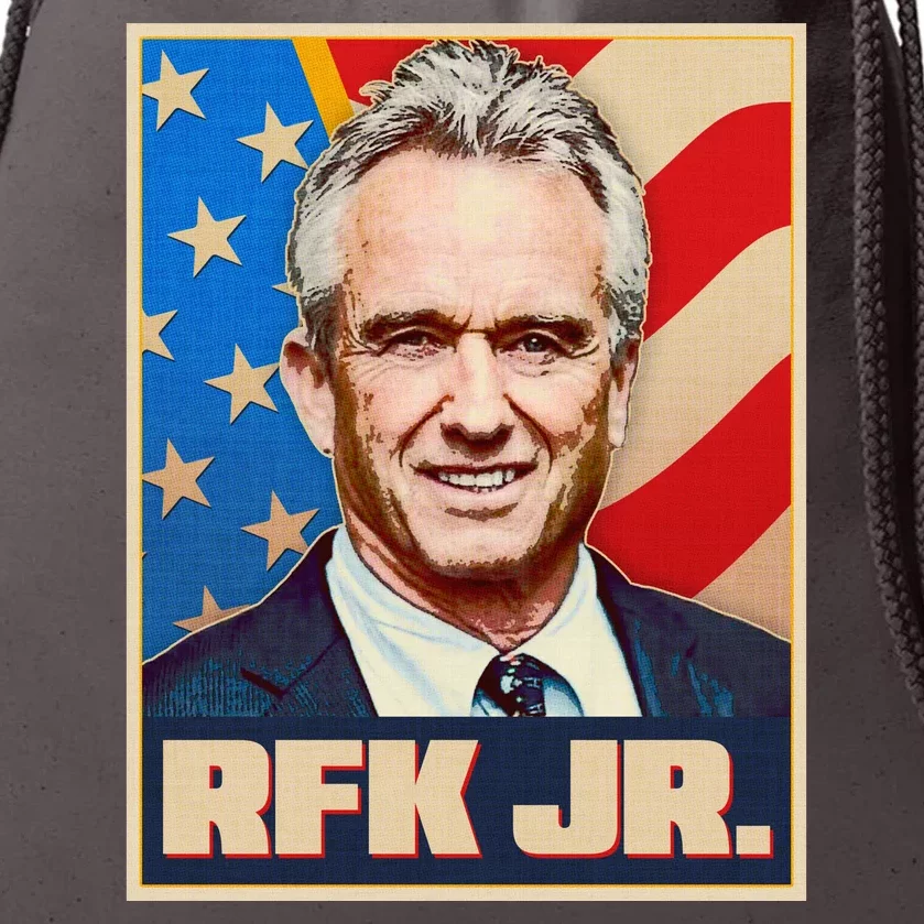 Retro Vintage RFK Jr. Election Poster Robert F. Kennedy Jr. Drawstring Bag