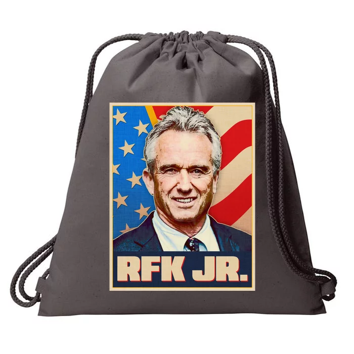 Retro Vintage RFK Jr. Election Poster Robert F. Kennedy Jr. Drawstring Bag