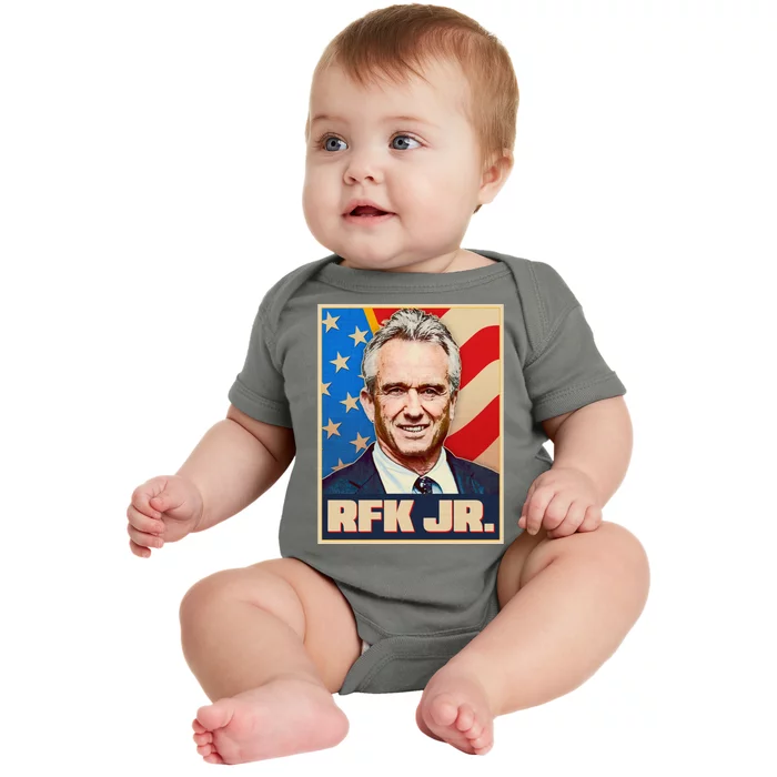 Retro Vintage RFK Jr. Election Poster Robert F. Kennedy Jr. Baby Bodysuit