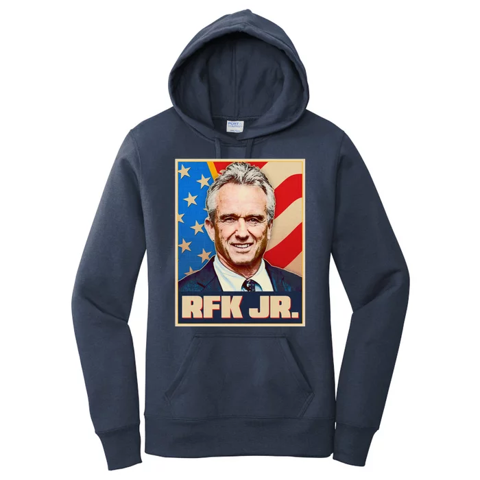 Retro Vintage RFK Jr. Election Poster Robert F. Kennedy Jr. Women's Pullover Hoodie