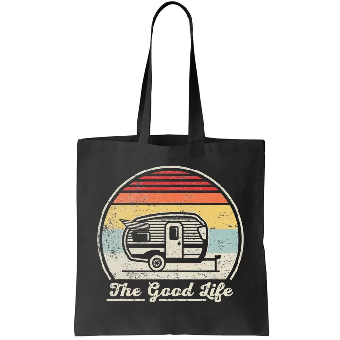 Retro Vintage Shasta Trailer The Good Life Camper Camping Tote Bag