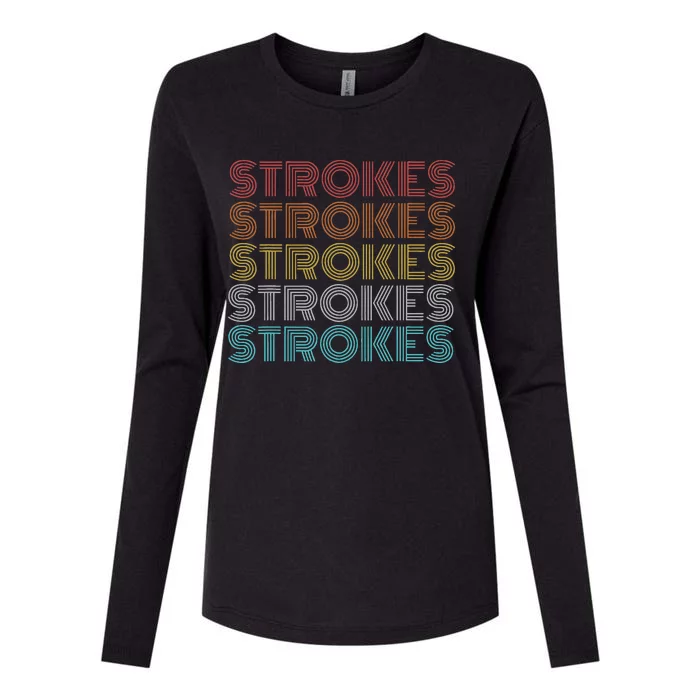 Retro Vintage Strokes Womens Cotton Relaxed Long Sleeve T-Shirt