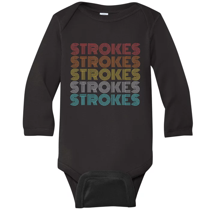 Retro Vintage Strokes Baby Long Sleeve Bodysuit