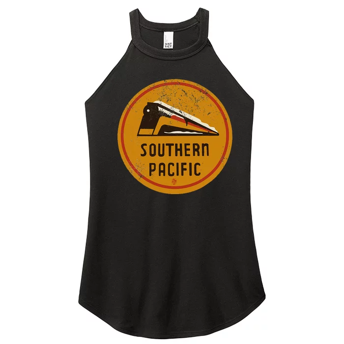 Retro Vintage Southern Pacific Railroad Women’s Perfect Tri Rocker Tank