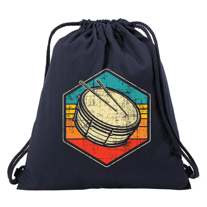 Retro Vintage Snare Drum Marching Band Drumline Drummer Drawstring Bag