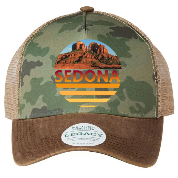 Retro Vintage Sedona Arizona Az Sunset Gift Legacy Tie Dye Trucker Hat