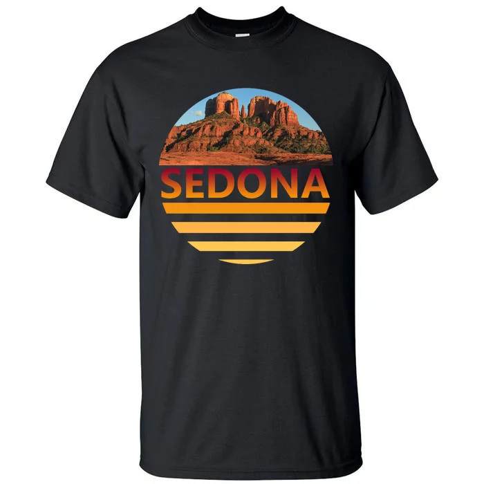 Retro Vintage Sedona Arizona Az Sunset Gift Tall T-Shirt