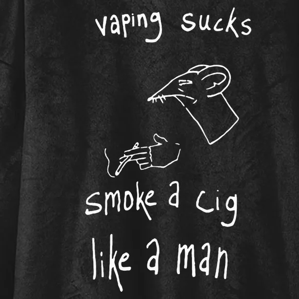 Rat Vaping Sucks Smoke A Cig Like A Man Hooded Wearable Blanket