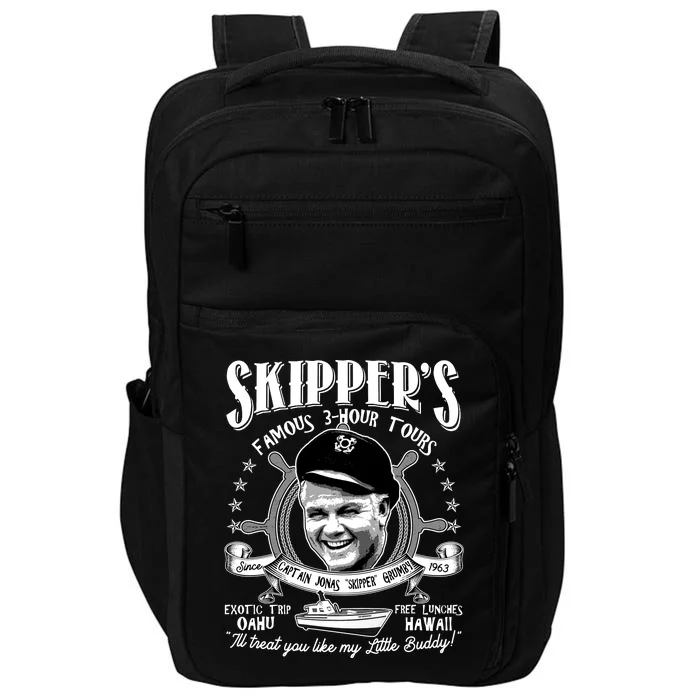 Retro Vintage Skipper's Famous 3Hour Tours Impact Tech Backpack