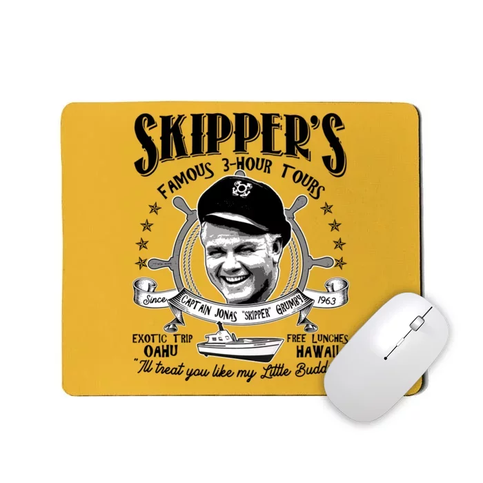 Retro Vintage Skipper's Famous 3Hour Tours Mousepad