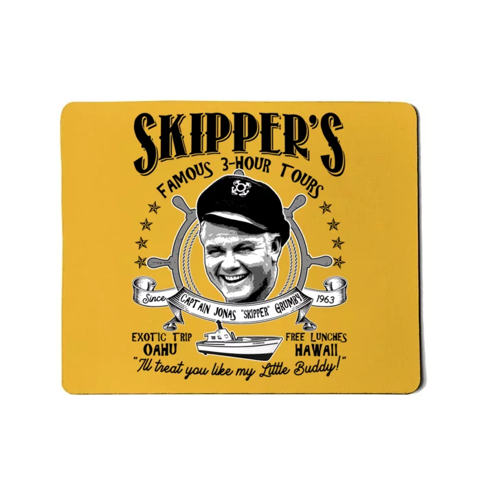 Retro Vintage Skipper's Famous 3Hour Tours Mousepad