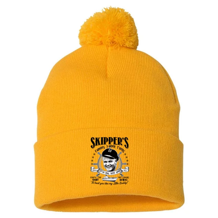 Retro Vintage Skipper's Famous 3Hour Tours Pom Pom 12in Knit Beanie