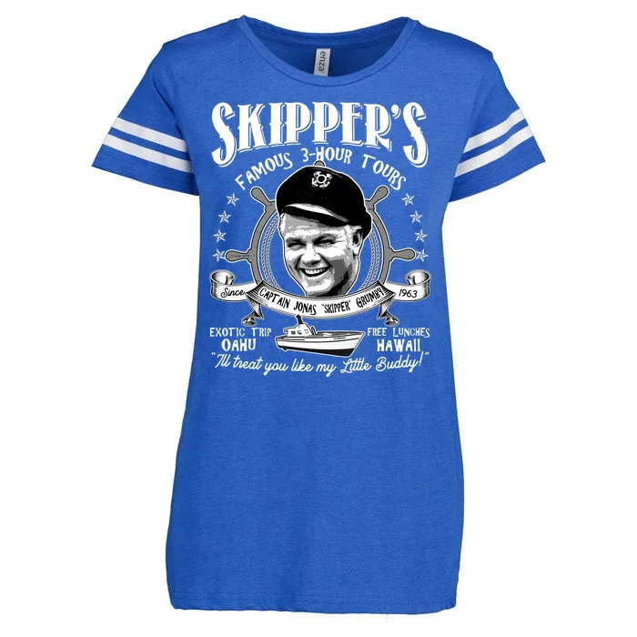 Retro Vintage Skipper's Famous 3Hour Tours Enza Ladies Jersey Football T-Shirt