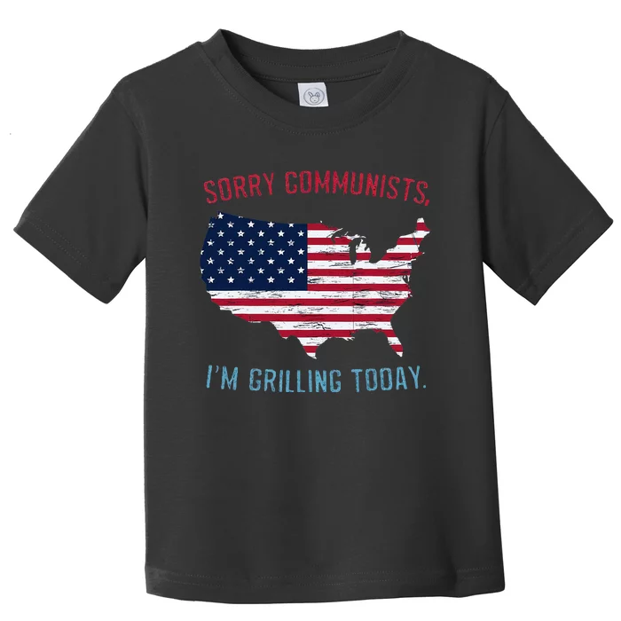 Retro Vintage Sorry Communists IM Grilling Today Bbq Toddler T-Shirt