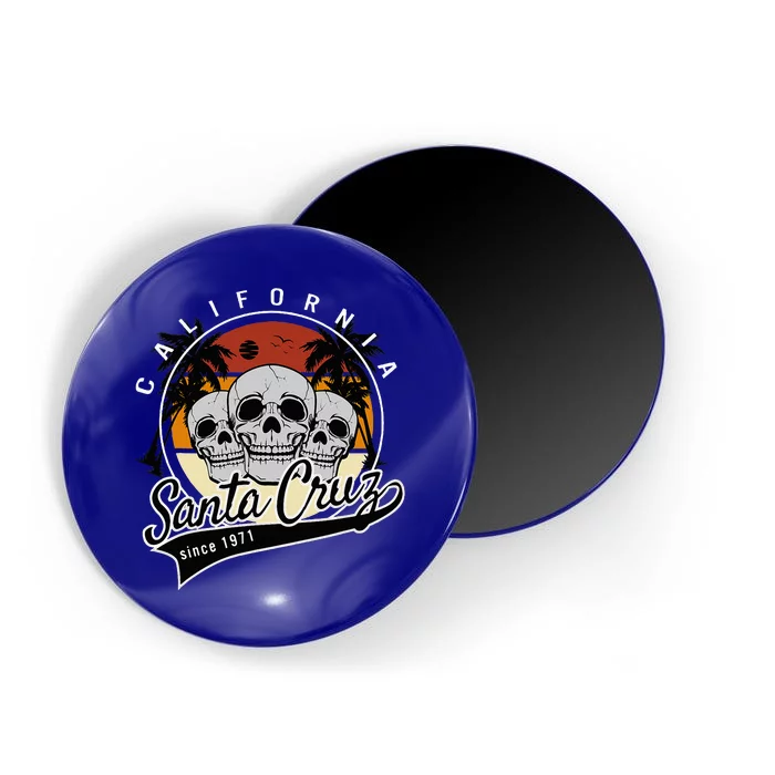 Retro Vintage Santa Cruz California Skull Street Wear Magnet