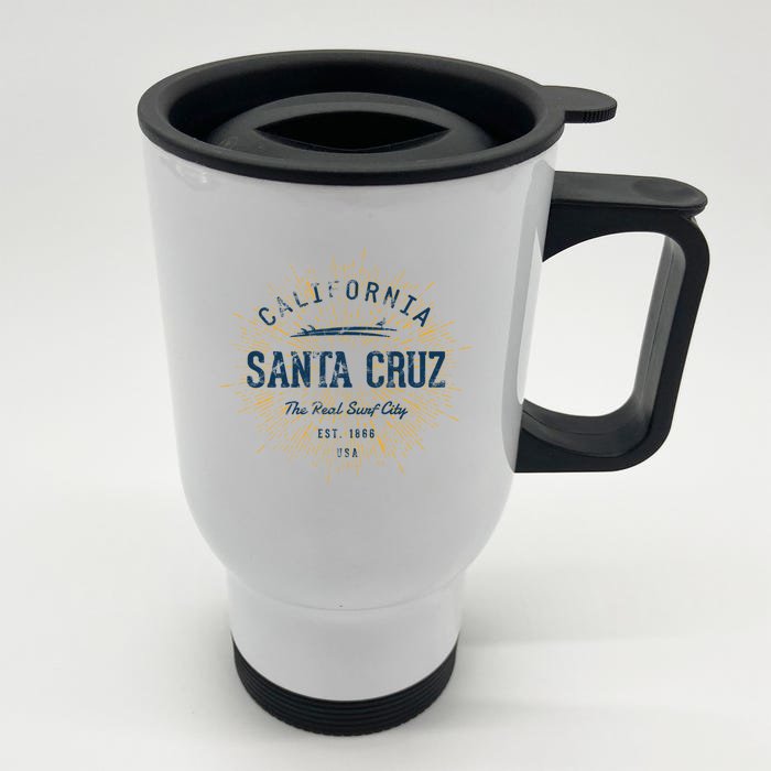 Retro Vintage Santa Cruz Gift Front & Back Stainless Steel Travel Mug