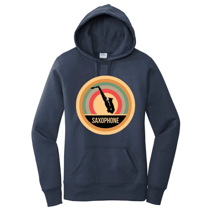 Retro Vintage Saxophone For Saxophonists Women's Pullover Hoodie