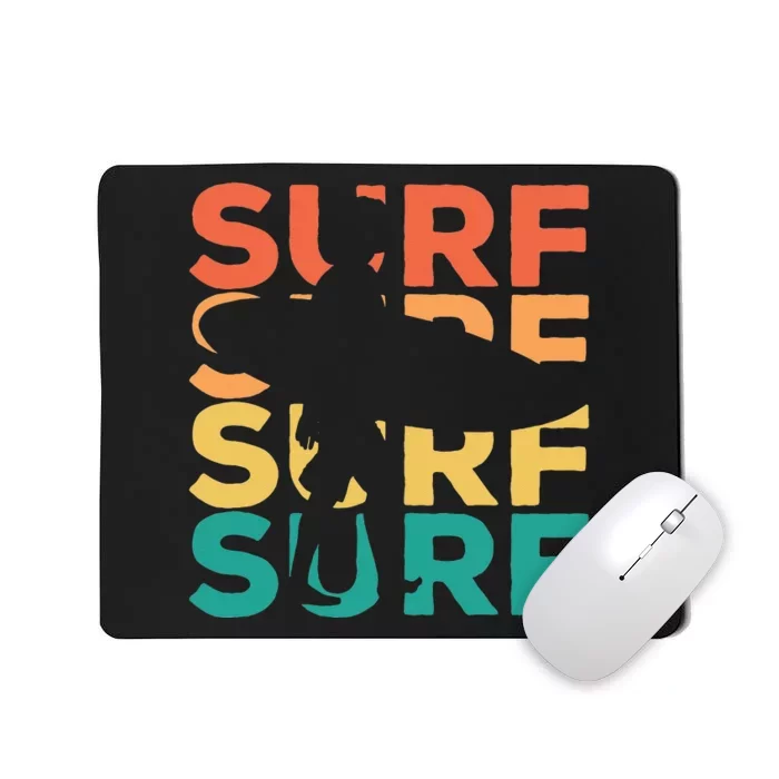 Retro Vintage Surfing Gift For Surfers Mousepad