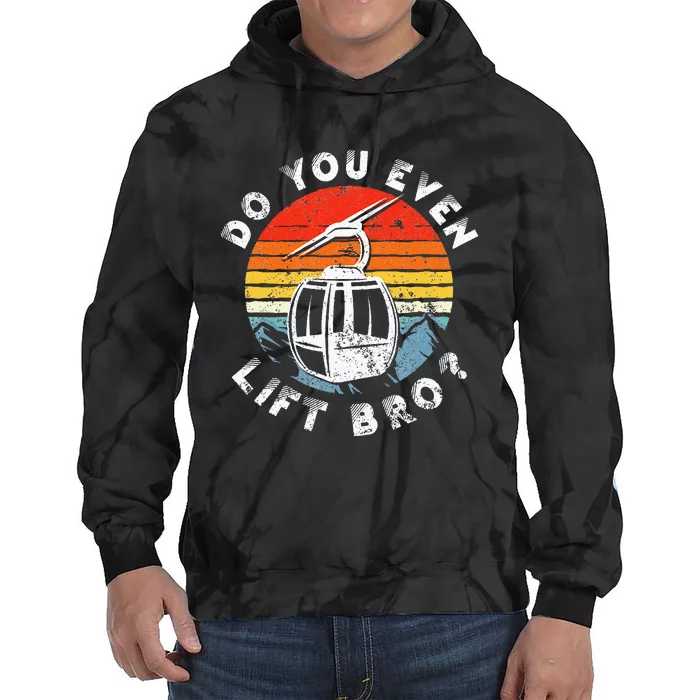 Retro Vintage Ski Do You Even Lift Bro Tie Dye Hoodie