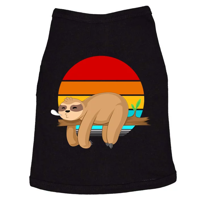 Retro Vintage Sloth Doggie Tank