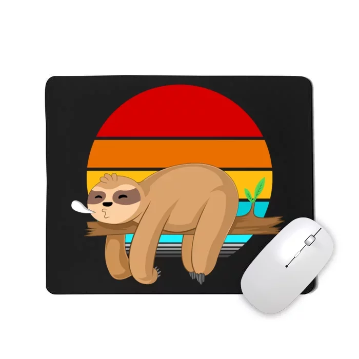 Retro Vintage Sloth Mousepad