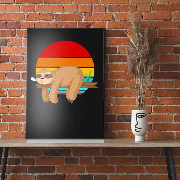 Retro Vintage Sloth Poster