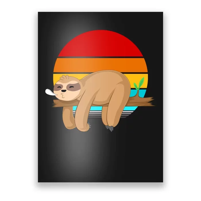 Retro Vintage Sloth Poster