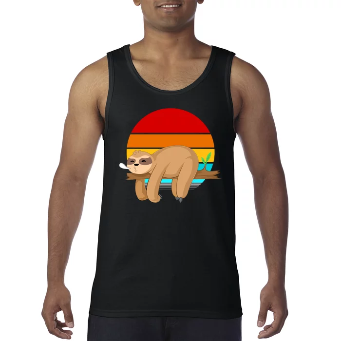 Retro Vintage Sloth Tank Top