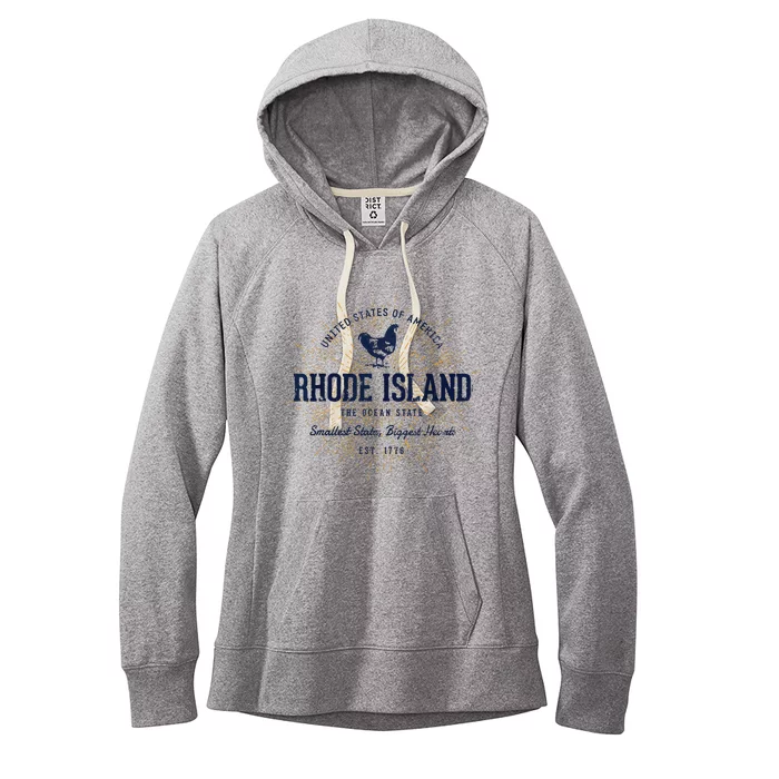 Retro Vintage State Of Rhode Island Women's Fleece Hoodie