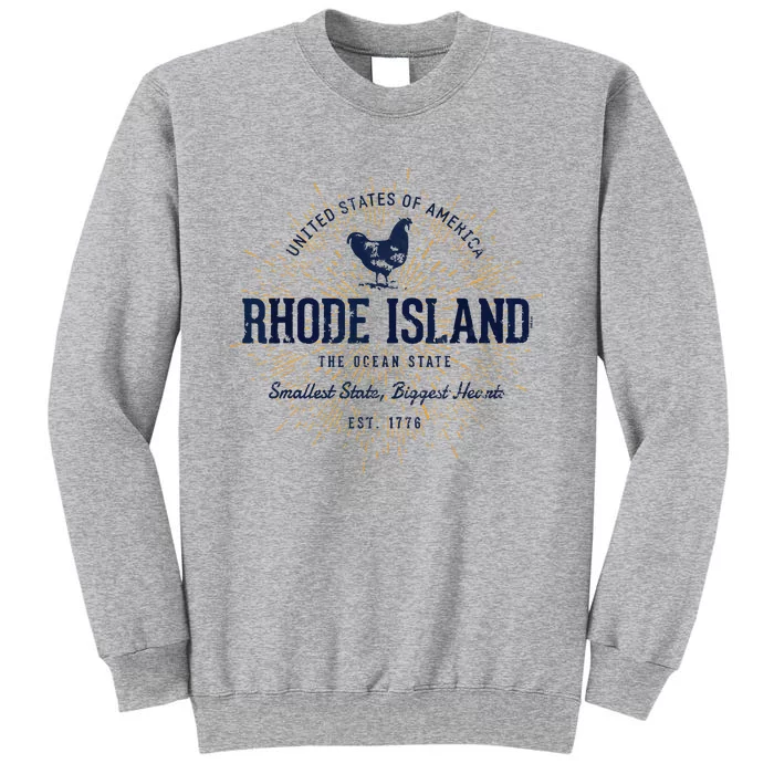 Retro Vintage State Of Rhode Island Tall Sweatshirt