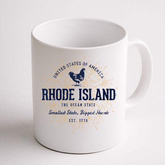 Retro Vintage State Of Rhode Island Front & Back Coffee Mug