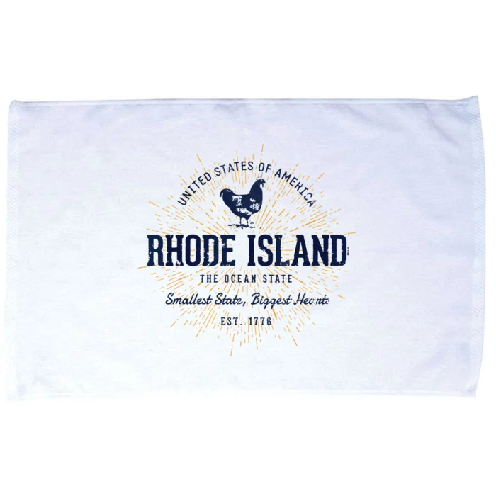 Retro Vintage State Of Rhode Island Microfiber Hand Towel