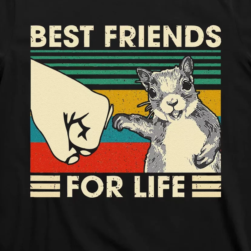 Retro Vintage Squirrel Best Friend For Life Fist Bump T-Shirt